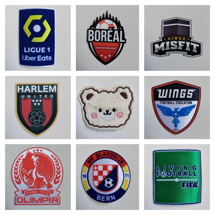 Heat Transfer Soccer Iron On Patch Heat Applied Badge TPU Main Logo Soccer Jersey Patch