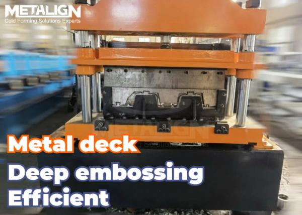 Quality Customizable Metal Deck Forming Machine With Hydraulic Cutter And Chain Drive Roll Former Machine for sale