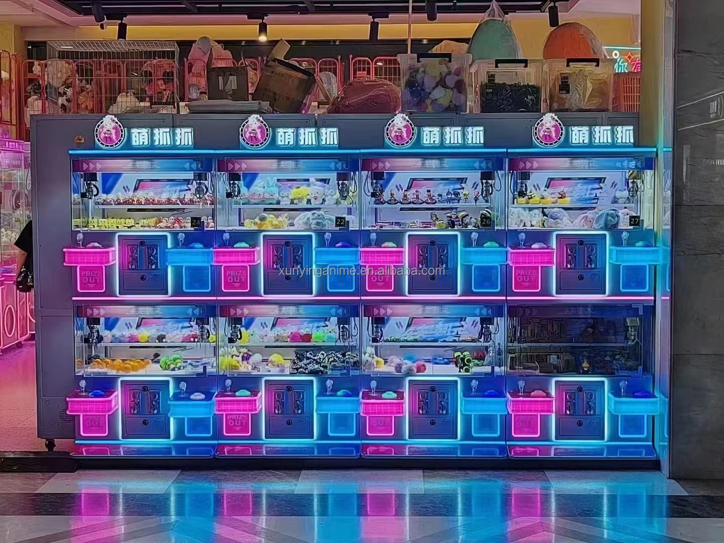 EU/US/UK/AU Plug Coin Operated Arcade Machine Toy Claw Crane Machine with Picture
