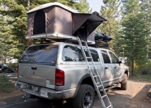 Off Road Hard Shell Pop Up Roof Top Tent Automatic Type 210x125x95cm Unfold Size