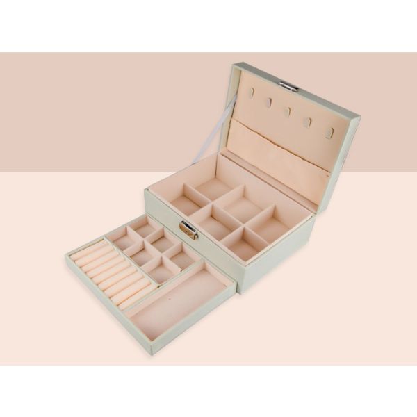 PU Leather Jewelry Storage Case Jewellery Travel Organiser Packaging For Earrings Necklace Rings Storage