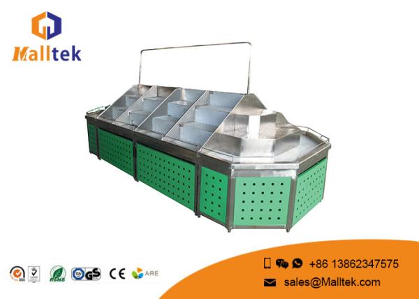 Quality Multilayer Stainless Retail Shop Fittings Adjustable Supermarket Fruit Stand for sale