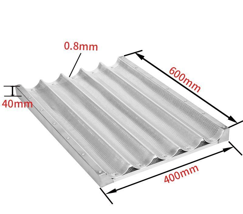 Professional Non-Stick Coating Aluminum Alloy French Bread Baking Tray Mold