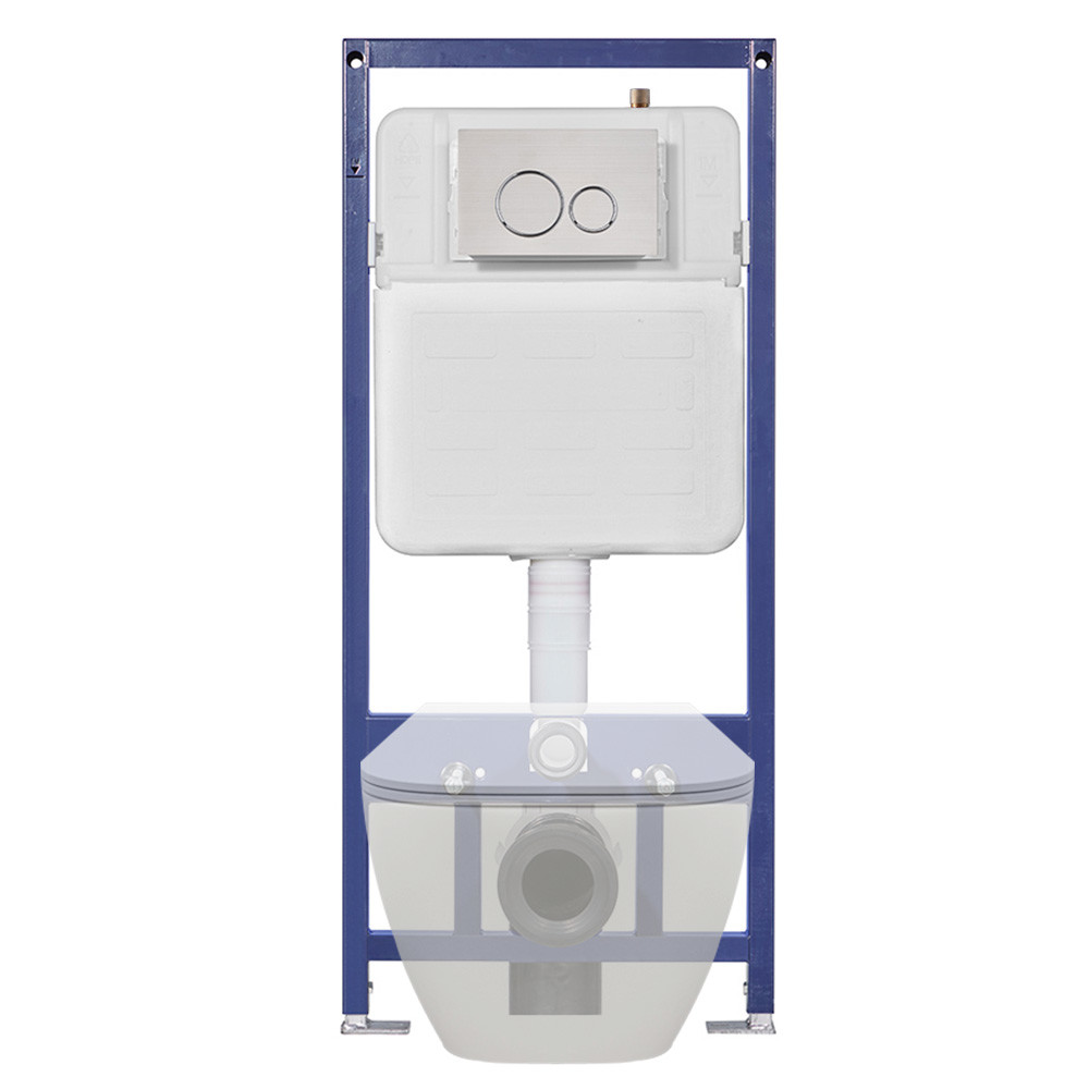 Dual Flush In Wall Cistern Toilet Easy Installation with Bottom Inlet