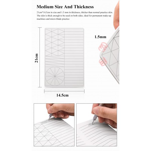 1CM Eyebrow Tattoo Practice Skin Permanent Makeup Microblading