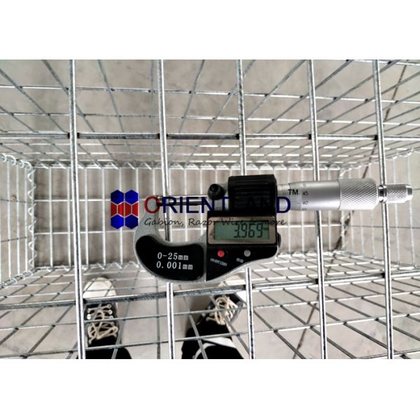 Partially Assembled Gabion Wall Fence Galvanized Steel 5mm Free Sample