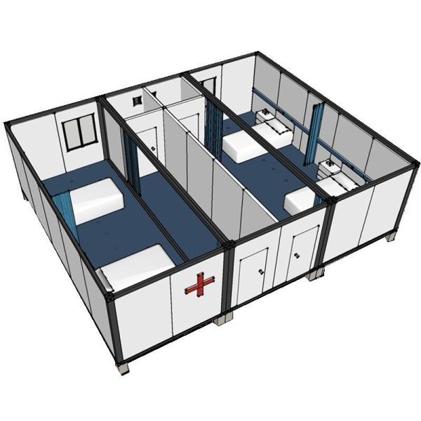 Quality 20ft 40ft Quick Install Modular Cabin Emergency Hospital for sale