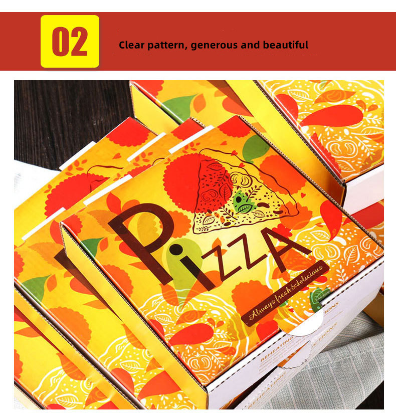 Custom Printed Pizza Slice Boxes Reusable Paperboard Container