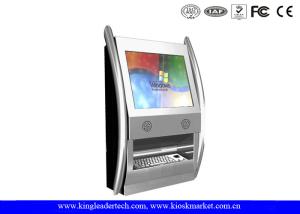 TFT LCD Display Fashionable Wall Mount Kiosk Wth Rugged Metal Keyboard