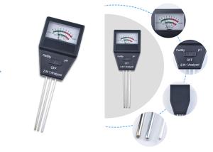 China Plastic Farm Soil Testing Equipment 2 In 1 Fertility Tester With 3 Probes on sale