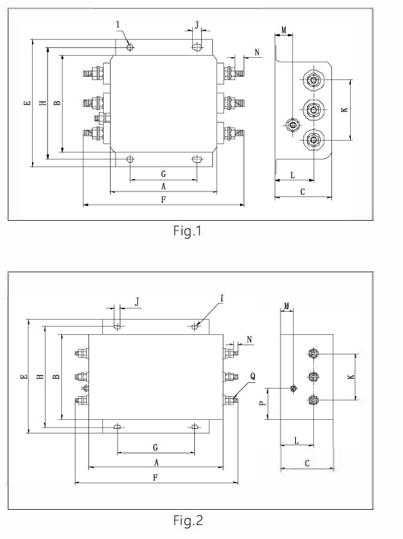 3 Phase AC Power Line Noise Filter For Variable Frequency Drive