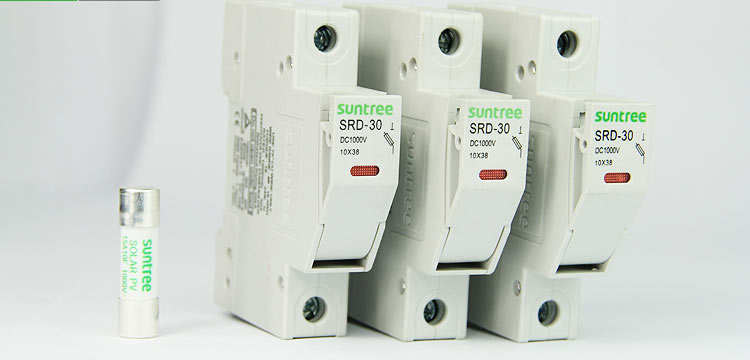 10x38 MM 16A Ceramic 1000V DC Fuse Holder For Solar PV System
