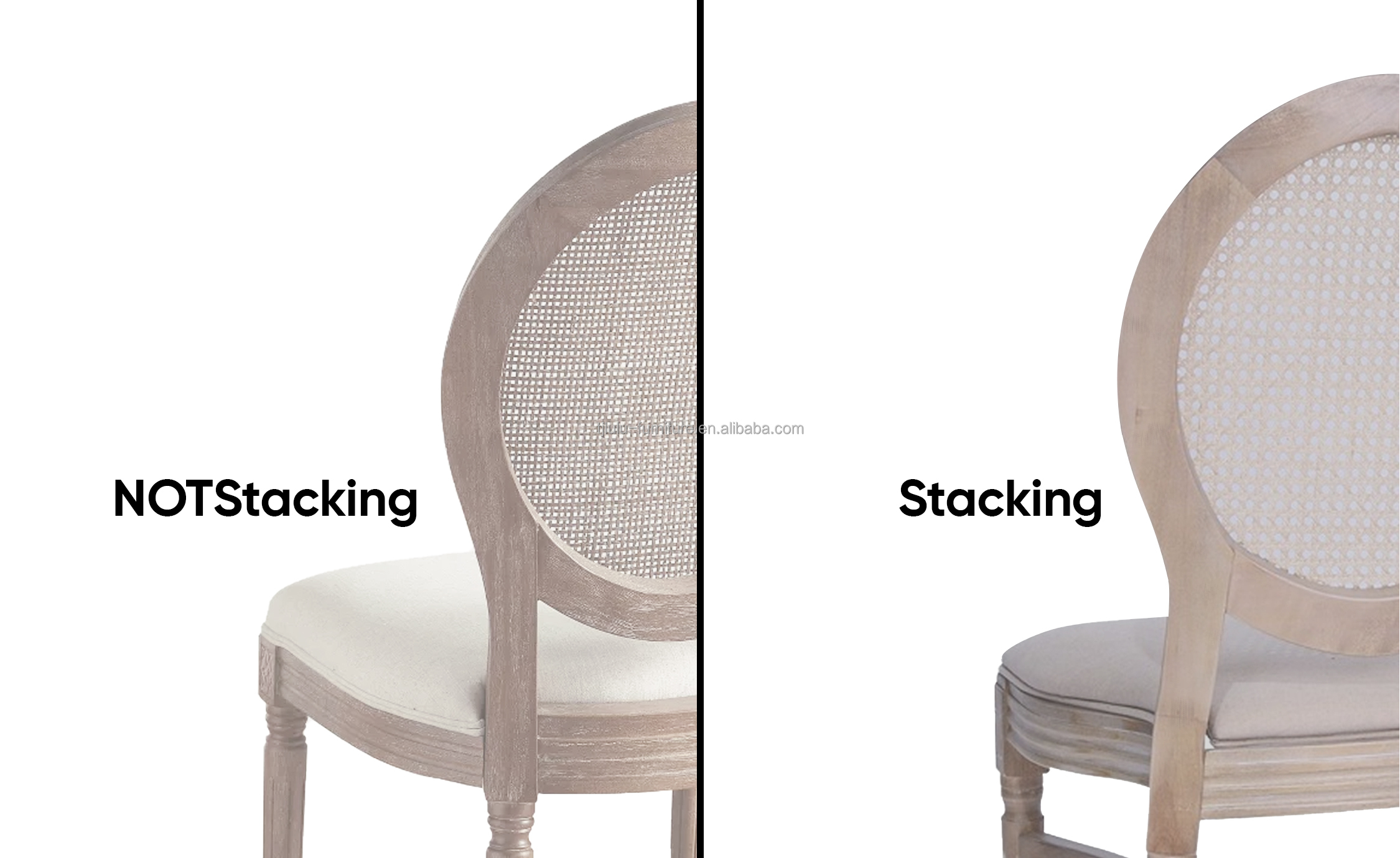 NO Folded Louis Solid Wooden Banquet Chair for Events Nordic Wedding and Event Chair D54*W53*SH44.5*H76.5