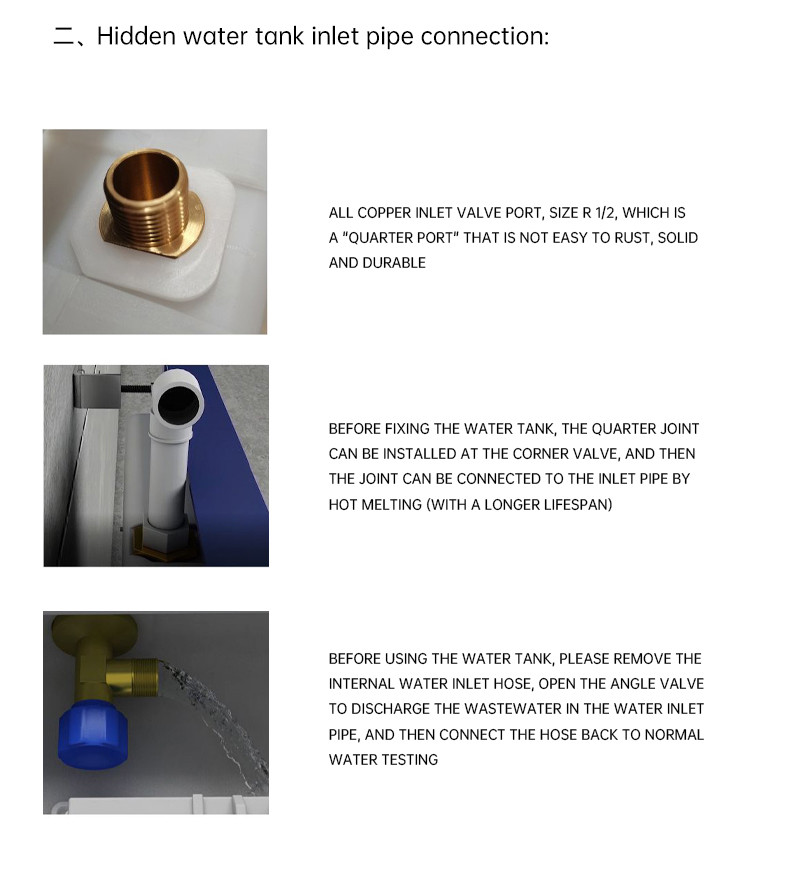 Customization Full Frame Concealed Cistern Tank Inwall Installation