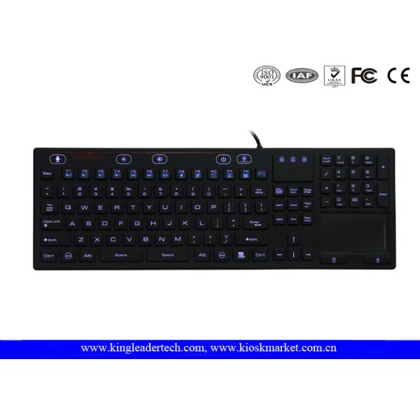 On / Off Switch Silicone Laptop Keyboard 106 Keys Adjustable Brightness