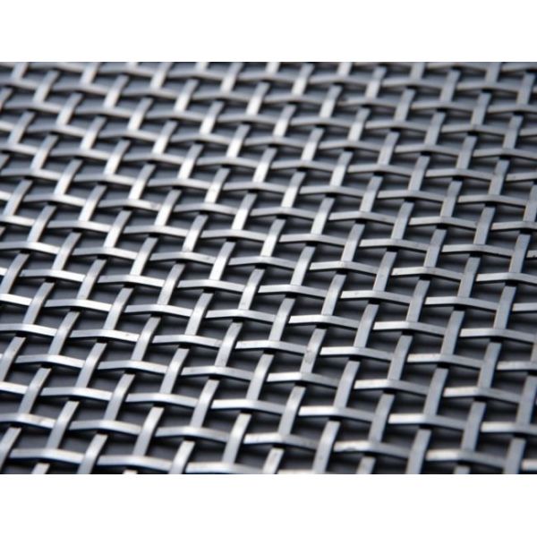 Technical diagram of flat-topped curved woven wire mesh screen structure