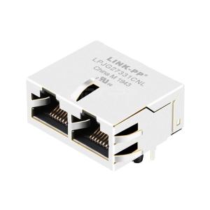 Buy cheap LPJG27331CNL 10/100/1000 Base-T Without Leds 1x2 Port RJ45 Modular Jack product