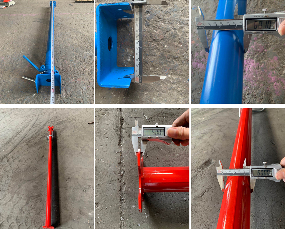 Red Powder Coated 1.8-5m Shore Props Construction Adjustable Jack Post