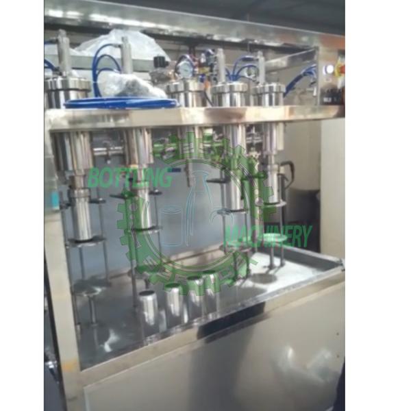 Quality Semi-Automatic 4 Head Isobaric 330ml 500ml Cans Filling Machine for sale