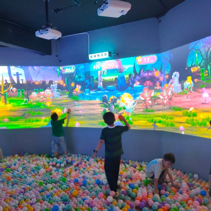 Fun Interactive Ball Throw Projection Game for Kids Indoor Soft Play Area