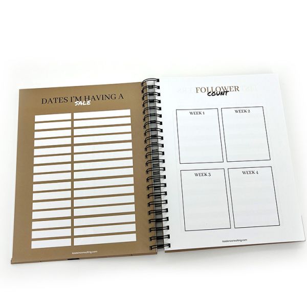 8.5 Inch X H11.69 Inch Spiral Bound Workbook Printing 100gsm Woodfree Paper