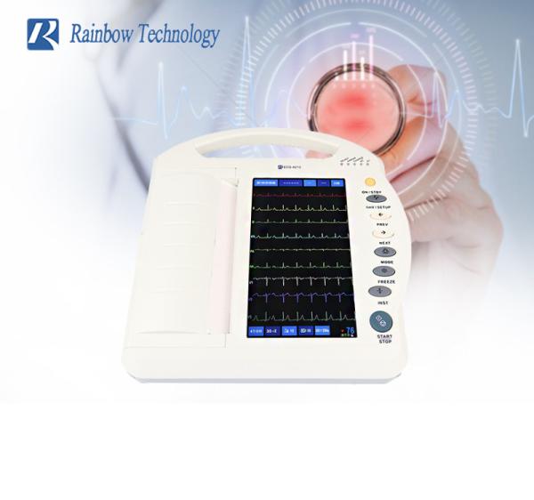 Quality 10.1 Inch Touch Screen Automatic ECG Machine digital 12 Channel Electrocardiograph for sale