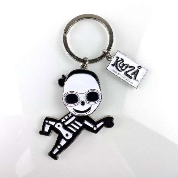 Customizable Zinc Alloy Soft Enamel Promotion Skull Keychain with Spinning Design