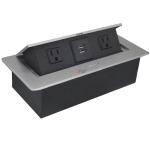 US power pop up electrical table socket outlet with dual usb charger