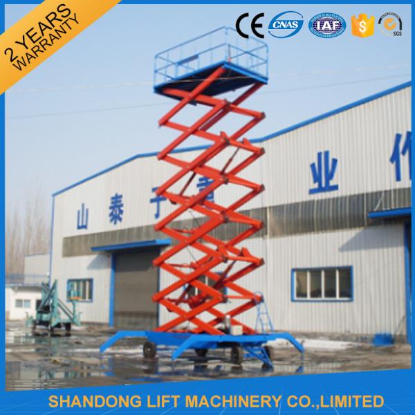 Quality 4m - 20m Lifting Height Mobile Scissor Lift Table for Aerial Work / Building Cleaning for sale