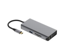 Buy cheap Multiport 10 In 1 Dongle USB C Hubs With Ethernet 4K 30Hz HDMI VGA product