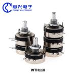 WTH118-2W 100k Dual Gang Potentiometer With Switch Carbon Linear Variable Turn