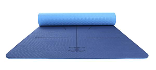 Quality yoga mat with position lines, yoga mat with alignment lines, yoga mat with line for sale