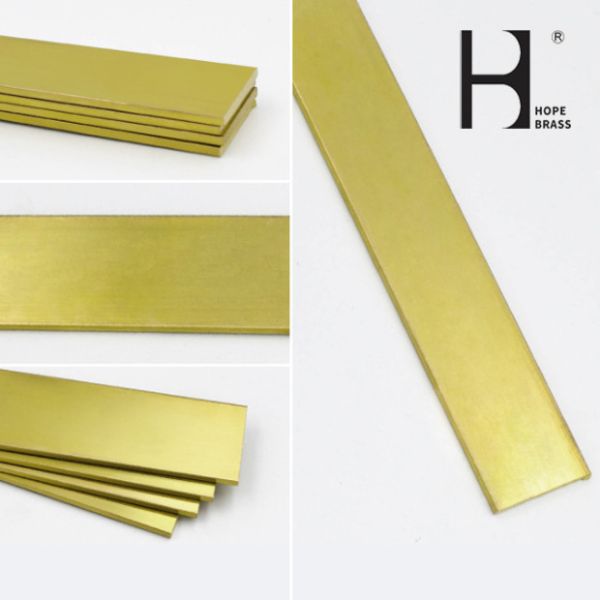 1m Long Copper Flat Bars , Anti Aging Brass Extrusion Profiles