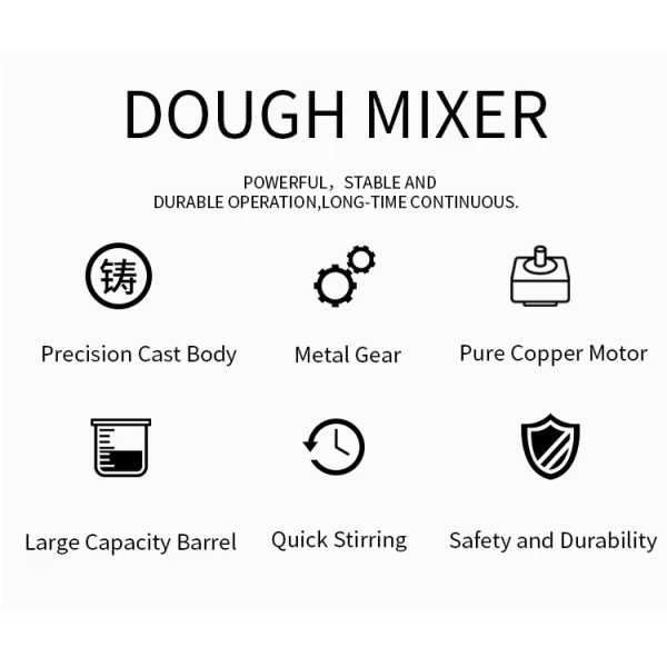 ODM 50KG Small Dough Mixer 5kg Dough Kneading Machine With Headerhead