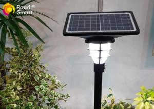 LiFePO4 Battery Led Solar Yard Lights 210lm/w Aluminum Alloy Lamp Head For Garden