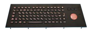 Rugged Trackball Black Metal Keyboard