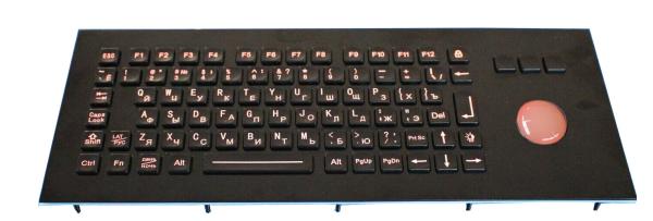 Quality Rugged Trackball Black Metal Keyboard for sale