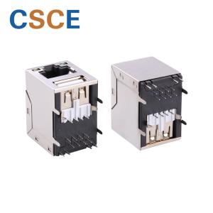 Buy cheap Shielded 8 Pin USB To RJ45 Connector , Gigabit Modular Jack RJ45 To USB Converter product