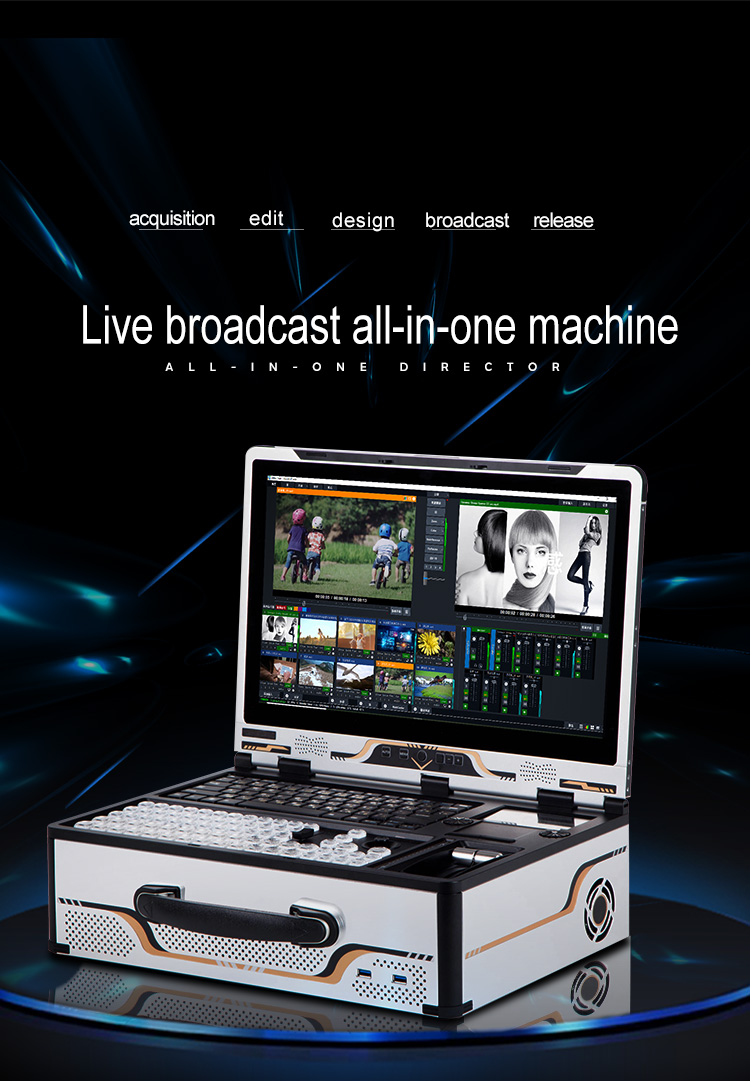 12 Channel Built-in Switcher M100 All-in-one Machine for Live Streaming Video Editing