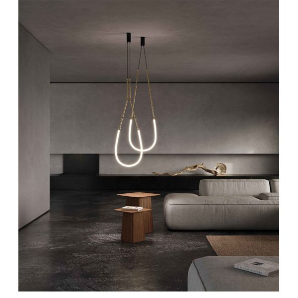 modern minimalistic line chandelier nordic designer creative lamps(wh-mi-450)