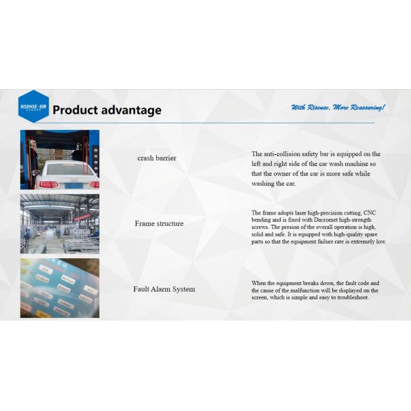 Risense Professional Manufacturer Automatic Washing Machines and Drying Machines Car with air Dryer and Wheel Brushes
