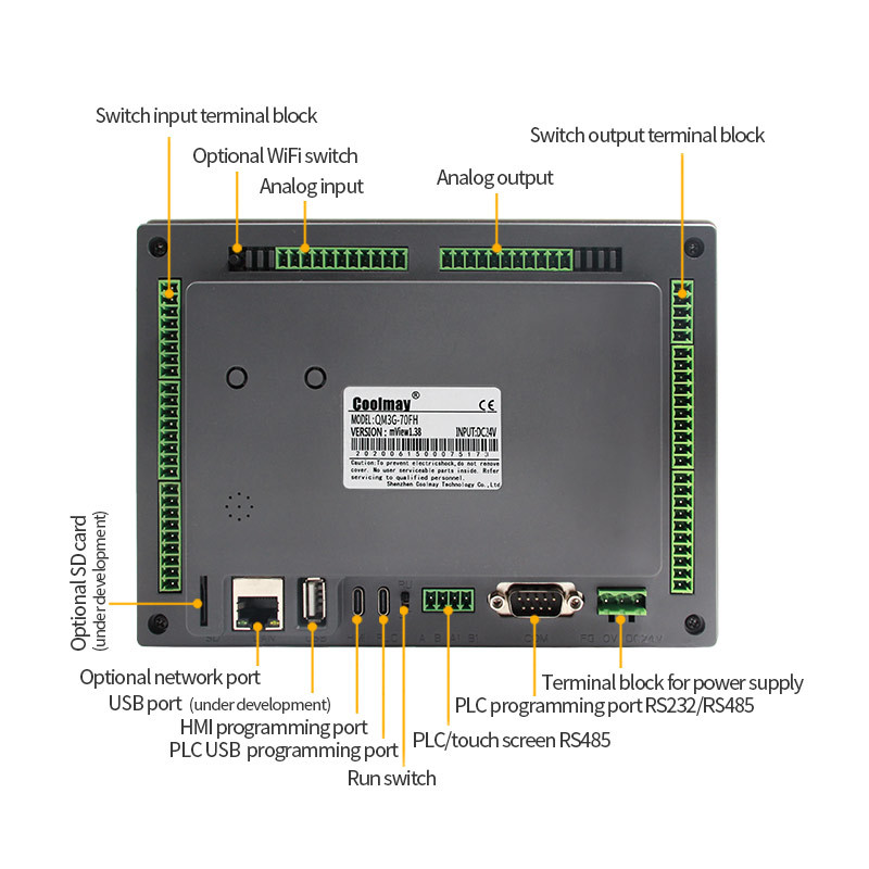 Temperature Controller PLC HMI Panel Pt100 RS232 For Drying Machine