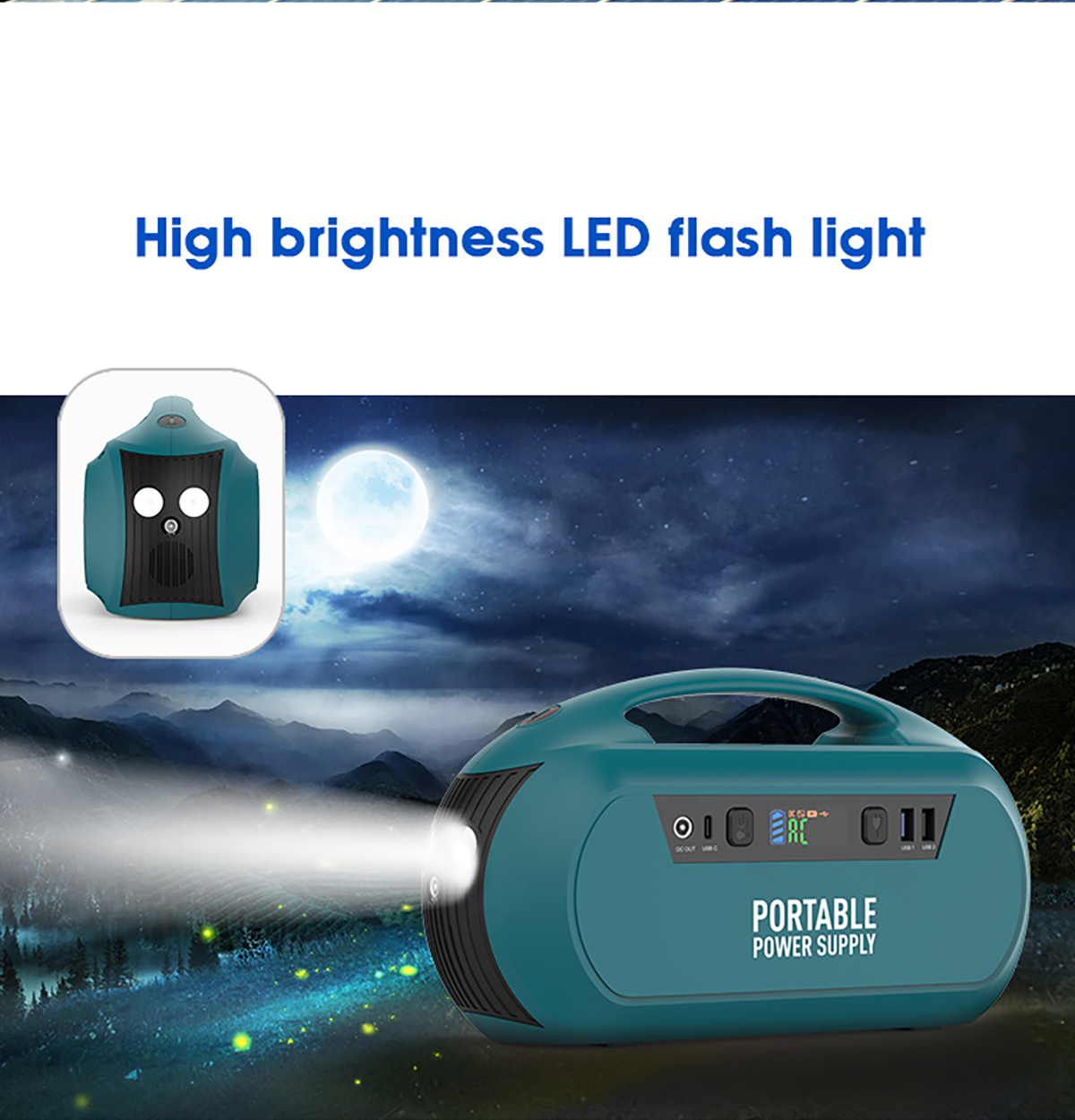 Outdoor Portable Power Station 222Wh Solar Emergency Power Supply 110V / 220V