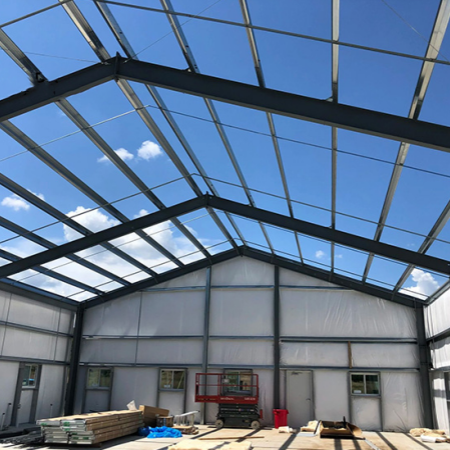 Strong Portal Frame Steel Structure Construction , Lightweight Steel Frame Construction
