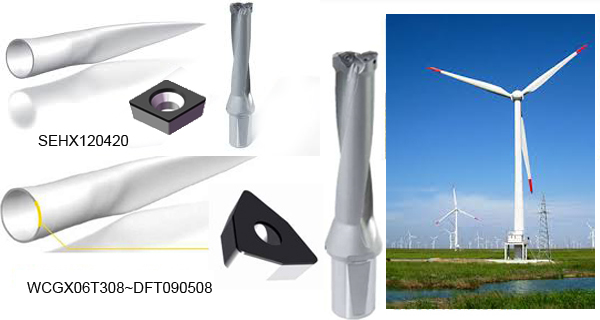 External Polycrystalline Diamond Pcd Tools With CFRP Wind Turbine Blade