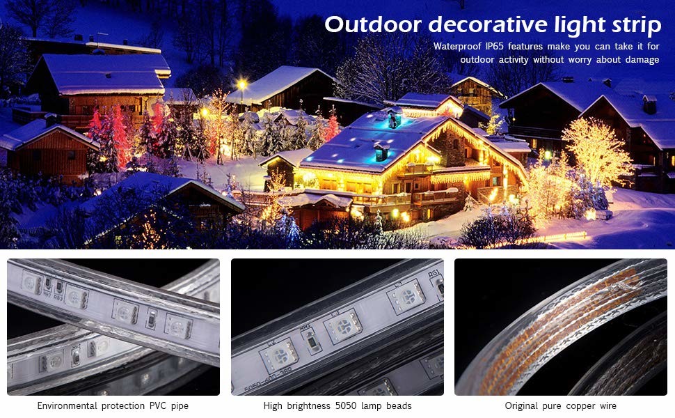220V 60Led/M 5050 Rgb Led Strip 12v Waterproof With Blue Tooth Controller