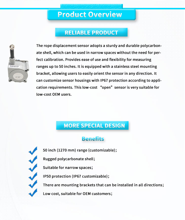 Customizable UNIVO UBPR-01Y Displacement Sensor for Deformation Measurement in Mines