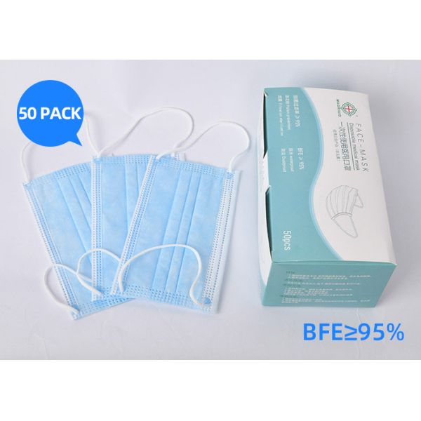 Foldable Easy Carrying Disposable Surgical Face Mask Good Air Permeability