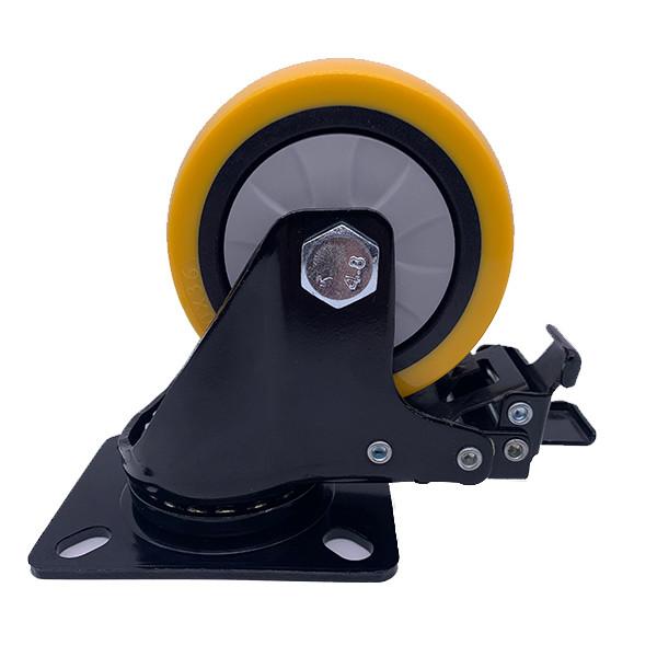 Quality 3 inch Swivel PU Caster with Brake for sale