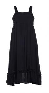 Buy cheap Black Color Chiffon Plus Size Slip Dress Polyester Material With Flounce Hem And Lined product